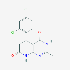 molecular formula C14H11Cl2N3O2 B3731961 5-(2,4-dichlorophenyl)-2-methyl-5,8-dihydropyrido[2,3-d]pyrimidine-4,7(3H,6H)-dione 