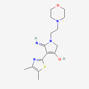 molecular formula C15H22N4O2S B3731977 5-amino-4-(4,5-dimethyl-1,3-thiazol-2-yl)-1-[2-(4-morpholinyl)ethyl]-1,2-dihydro-3H-pyrrol-3-one 