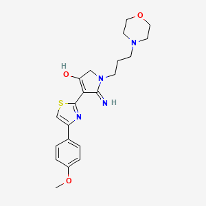 5-amino-4-[4-(4-methoxyphenyl)-1,3-thiazol-2-yl]-1-[3-(4-morpholinyl)propyl]-1,2-dihydro-3H-pyrrol-3-one