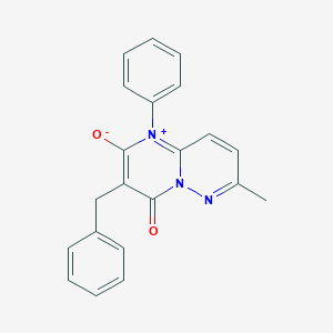 molecular formula C21H17N3O2 B373205 3-benzyl-7-methyl-4-oxo-1-phenyl-4H-pyrimido[1,2-b]pyridazin-1-ium-2-olate 
