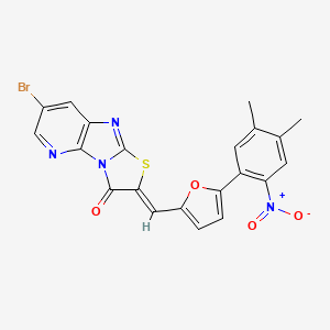 molecular formula C21H13BrN4O4S B3732077 7-bromo-2-{[5-(4,5-dimethyl-2-nitrophenyl)-2-furyl]methylene}[1,3]thiazolo[2',3':2,3]imidazo[4,5-b]pyridin-3(2H)-one 