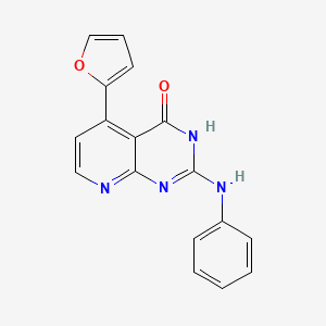 molecular formula C17H12N4O2 B3732113 2-anilino-5-(2-furyl)pyrido[2,3-d]pyrimidin-4(3H)-one 