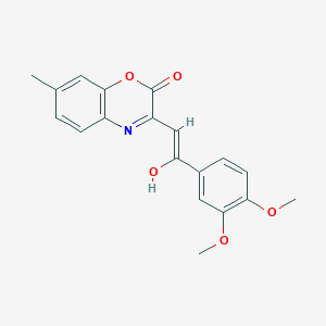 molecular formula C19H17NO5 B3732159 3-[2-(3,4-dimethoxyphenyl)-2-oxoethylidene]-7-methyl-3,4-dihydro-2H-1,4-benzoxazin-2-one 