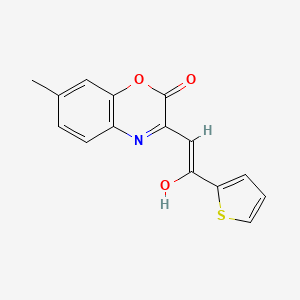 molecular formula C15H11NO3S B3732161 7-methyl-3-[2-oxo-2-(2-thienyl)ethylidene]-3,4-dihydro-2H-1,4-benzoxazin-2-one 