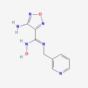 molecular formula C9H10N6O2 B3732169 4-amino-N'-hydroxy-N-(pyridin-3-ylmethyl)-1,2,5-oxadiazole-3-carboximidamide 
