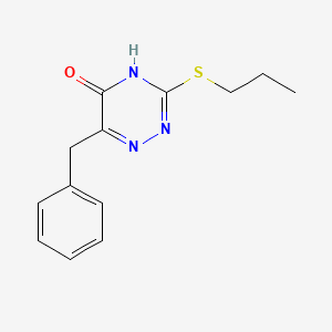 molecular formula C13H15N3OS B3732188 6-benzyl-3-(propylthio)-1,2,4-triazin-5(4H)-one 
