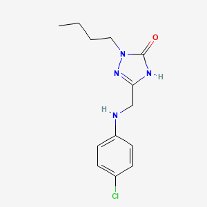 molecular formula C13H17ClN4O B3732217 2-butyl-5-{[(4-chlorophenyl)amino]methyl}-2,4-dihydro-3H-1,2,4-triazol-3-one 