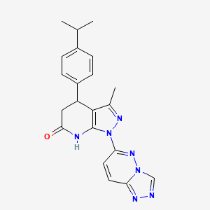 molecular formula C21H21N7O B3732225 4-(4-isopropylphenyl)-3-methyl-1-[1,2,4]triazolo[4,3-b]pyridazin-6-yl-1,4,5,7-tetrahydro-6H-pyrazolo[3,4-b]pyridin-6-one 