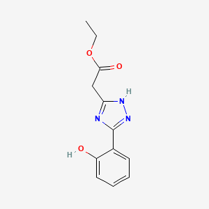 molecular formula C12H13N3O3 B3732251 ethyl [3-(2-hydroxyphenyl)-1H-1,2,4-triazol-5-yl]acetate 