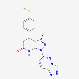 molecular formula C19H17N7OS B3732256 3-methyl-4-[4-(methylthio)phenyl]-1-[1,2,4]triazolo[4,3-b]pyridazin-6-yl-1,4,5,7-tetrahydro-6H-pyrazolo[3,4-b]pyridin-6-one 