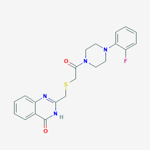 molecular formula C21H21FN4O2S B3732263 2-[({2-[4-(2-fluorophenyl)-1-piperazinyl]-2-oxoethyl}thio)methyl]-4(3H)-quinazolinone 