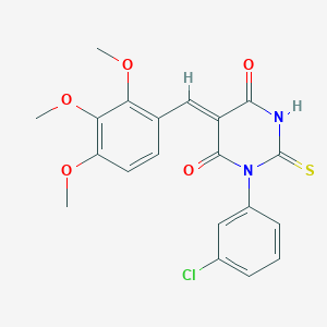 1-(3-chlorophenyl)-2-thioxo-5-(2,3,4-trimethoxybenzylidene)dihydro-4,6(1H,5H)-pyrimidinedione