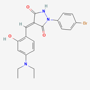 1-(4-bromophenyl)-4-[4-(diethylamino)-2-hydroxybenzylidene]-3,5-pyrazolidinedione