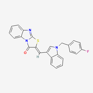 2-{[1-(4-fluorobenzyl)-1H-indol-3-yl]methylene}[1,3]thiazolo[3,2-a]benzimidazol-3(2H)-one