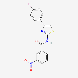 N-[4-(4-fluorophenyl)-1,3-thiazol-2-yl]-4-methyl-3-nitrobenzamide