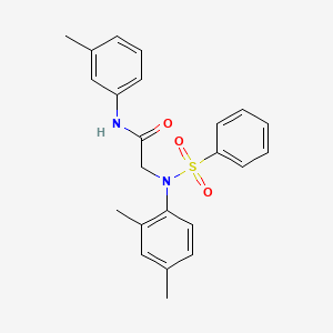 molecular formula C23H24N2O3S B3732406 N~2~-(2,4-dimethylphenyl)-N~1~-(3-methylphenyl)-N~2~-(phenylsulfonyl)glycinamide 