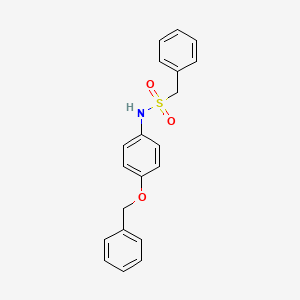 molecular formula C20H19NO3S B3732419 N-[4-(benzyloxy)phenyl]-1-phenylmethanesulfonamide 