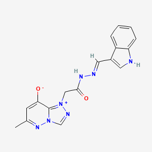 1-{2-[2-(1H-indol-3-ylmethylene)hydrazino]-2-oxoethyl}-6-methyl-1H-[1,2,4]triazolo[4,3-b]pyridazin-4-ium-8-olate