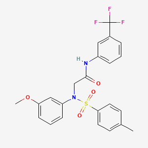 molecular formula C23H21F3N2O4S B3732436 N~2~-(3-methoxyphenyl)-N~2~-[(4-methylphenyl)sulfonyl]-N~1~-[3-(trifluoromethyl)phenyl]glycinamide 