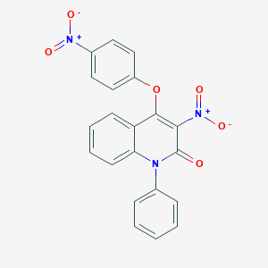 molecular formula C21H13N3O6 B373245 3-nitro-4-{4-nitrophenoxy}-1-phenyl-2(1H)-quinolinone 