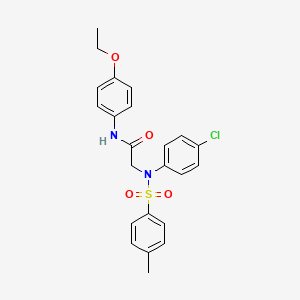 molecular formula C23H23ClN2O4S B3732458 N~2~-(4-chlorophenyl)-N~1~-(4-ethoxyphenyl)-N~2~-[(4-methylphenyl)sulfonyl]glycinamide 