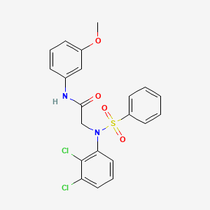 molecular formula C21H18Cl2N2O4S B3732497 N~2~-(2,3-dichlorophenyl)-N~1~-(3-methoxyphenyl)-N~2~-(phenylsulfonyl)glycinamide 