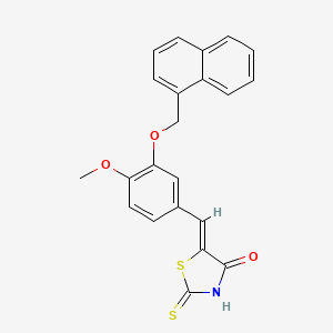 5-[4-methoxy-3-(1-naphthylmethoxy)benzylidene]-2-thioxo-1,3-thiazolidin-4-one