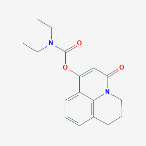 molecular formula C17H20N2O3 B373251 5-oxo-2,3-dihydro-1H,5H-pyrido[3,2,1-ij]quinolin-7-yl diethylcarbamate CAS No. 274266-25-0
