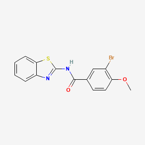 molecular formula C15H11BrN2O2S B3732519 N-1,3-benzothiazol-2-yl-3-bromo-4-methoxybenzamide 