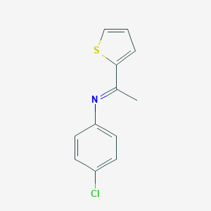 molecular formula C12H10ClNS B373252 N-(4-chlorophenyl)-N-(1-thien-2-ylethylidene)amine 