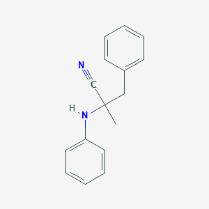 2-Anilino-2-methyl-3-phenylpropanenitrile