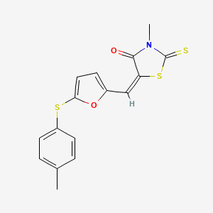 3-methyl-5-({5-[(4-methylphenyl)thio]-2-furyl}methylene)-2-thioxo-1,3-thiazolidin-4-one