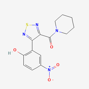 4-nitro-2-[4-(1-piperidinylcarbonyl)-1,2,5-thiadiazol-3-yl]phenol