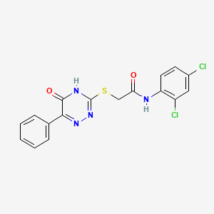 N-(2,4-dichlorophenyl)-2-[(5-oxo-6-phenyl-4,5-dihydro-1,2,4-triazin-3-yl)thio]acetamide