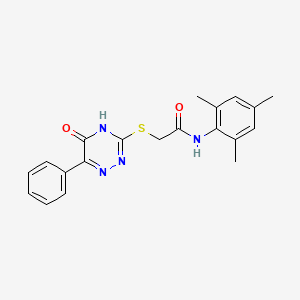 molecular formula C20H20N4O2S B3732558 N-mesityl-2-[(5-oxo-6-phenyl-4,5-dihydro-1,2,4-triazin-3-yl)thio]acetamide 