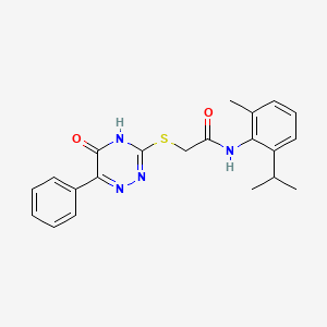 N-(2-isopropyl-6-methylphenyl)-2-[(5-oxo-6-phenyl-4,5-dihydro-1,2,4-triazin-3-yl)thio]acetamide