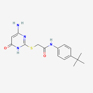 molecular formula C16H20N4O2S B3732577 2-[(4-amino-6-oxo-1H-pyrimidin-2-yl)sulfanyl]-N-(4-tert-butylphenyl)acetamide 