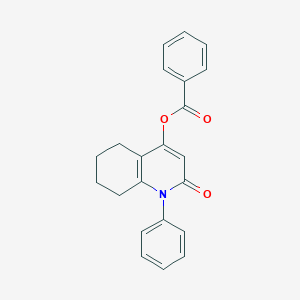 molecular formula C22H19NO3 B373258 2-Oxo-1-phenyl-1,2,5,6,7,8-hexahydro-4-quinolinyl benzoate 