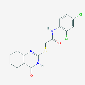 molecular formula C16H15Cl2N3O2S B3732588 N-(2,4-dichlorophenyl)-2-[(4-oxo-3,4,5,6,7,8-hexahydro-2-quinazolinyl)thio]acetamide 