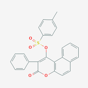 3-oxo-2-phenyl-3H-benzo[f]chromen-1-yl 4-methylbenzenesulfonate