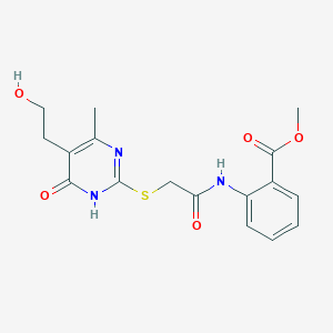 methyl 2-[({[5-(2-hydroxyethyl)-4-methyl-6-oxo-1,6-dihydro-2-pyrimidinyl]thio}acetyl)amino]benzoate