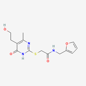 molecular formula C14H17N3O4S B3732659 N-(2-furylmethyl)-2-{[5-(2-hydroxyethyl)-4-methyl-6-oxo-1,6-dihydro-2-pyrimidinyl]thio}acetamide 