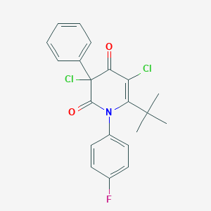 molecular formula C21H18Cl2FNO2 B373267 6-tert-butyl-3,5-dichloro-1-(4-fluorophenyl)-3-phenyl-2,4(1H,3H)-pyridinedione 