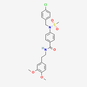 molecular formula C25H27ClN2O5S B3732710 4-[(4-chlorobenzyl)(methylsulfonyl)amino]-N-[2-(3,4-dimethoxyphenyl)ethyl]benzamide 