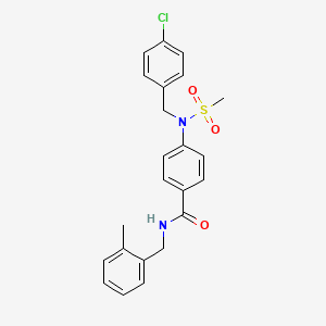 molecular formula C23H23ClN2O3S B3732738 4-[(4-chlorobenzyl)(methylsulfonyl)amino]-N-(2-methylbenzyl)benzamide 
