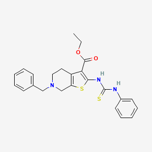 molecular formula C24H25N3O2S2 B3732793 ethyl 2-[(anilinocarbonothioyl)amino]-6-benzyl-4,5,6,7-tetrahydrothieno[2,3-c]pyridine-3-carboxylate 