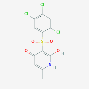 2-hydroxy-6-methyl-3-(2,4,5-trichlorophenyl)sulfonyl-1H-pyridin-4-one