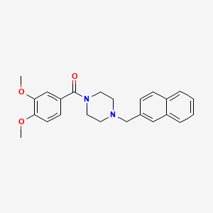 molecular formula C24H26N2O3 B3732819 1-(3,4-dimethoxybenzoyl)-4-(2-naphthylmethyl)piperazine 