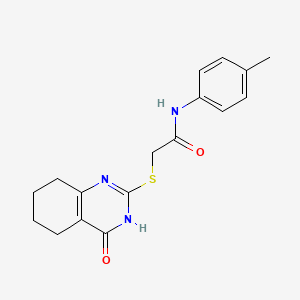 molecular formula C17H19N3O2S B3732821 N-(4-methylphenyl)-2-[(4-oxo-3,4,5,6,7,8-hexahydro-2-quinazolinyl)thio]acetamide 