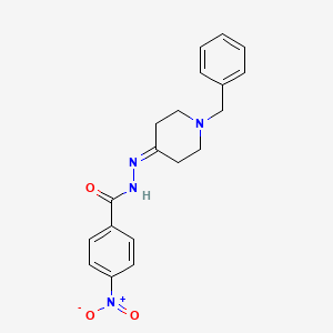 molecular formula C19H20N4O3 B3732853 N'-(1-benzyl-4-piperidinylidene)-4-nitrobenzohydrazide 